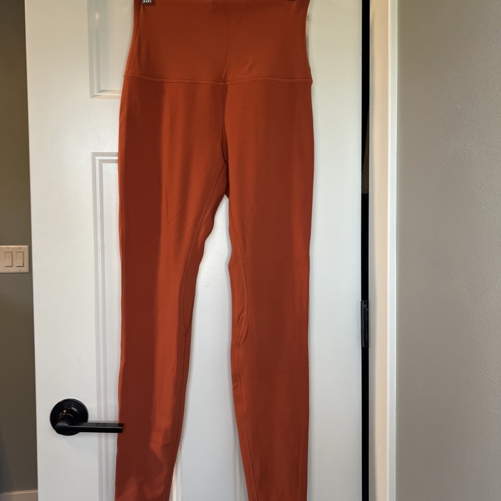 Lululemon Pants Womens 6 Orange High Rise‎ Leggings Yoga Align Gym Stretch
